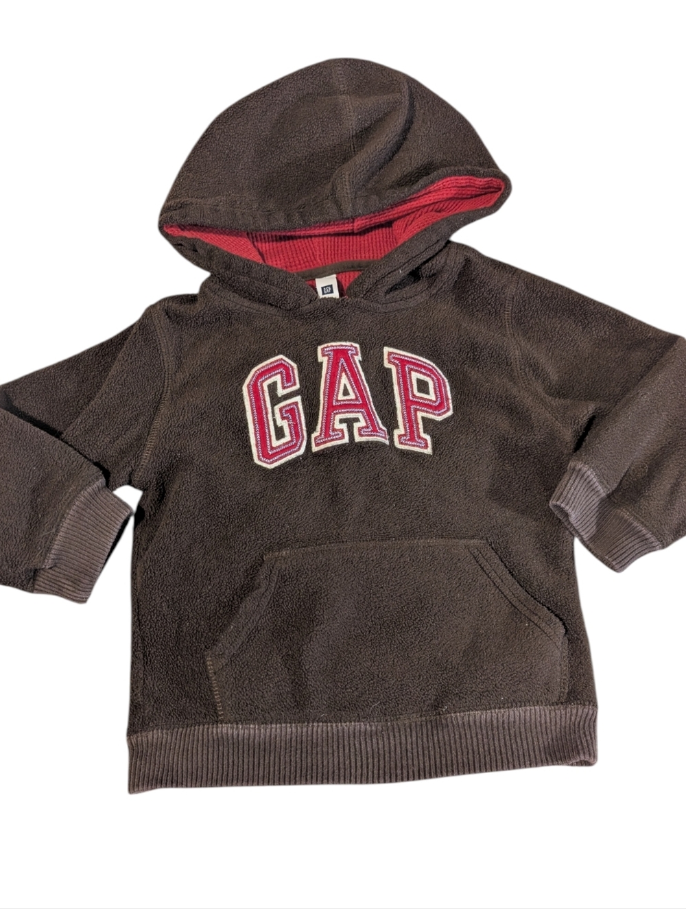 Vintage Y2K‎ Gap Toddler Kids Fleece Thermal Sweatshirt Hoodie Embroidered